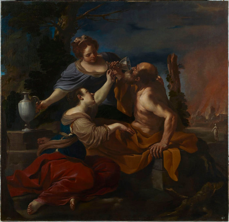 Lote y sus hijas - Guercino