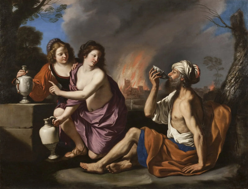 Lote y sus hijas - Guercino