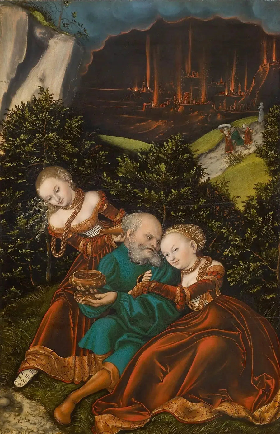 Lote y sus hijas - Lucas Cranach el Viejo