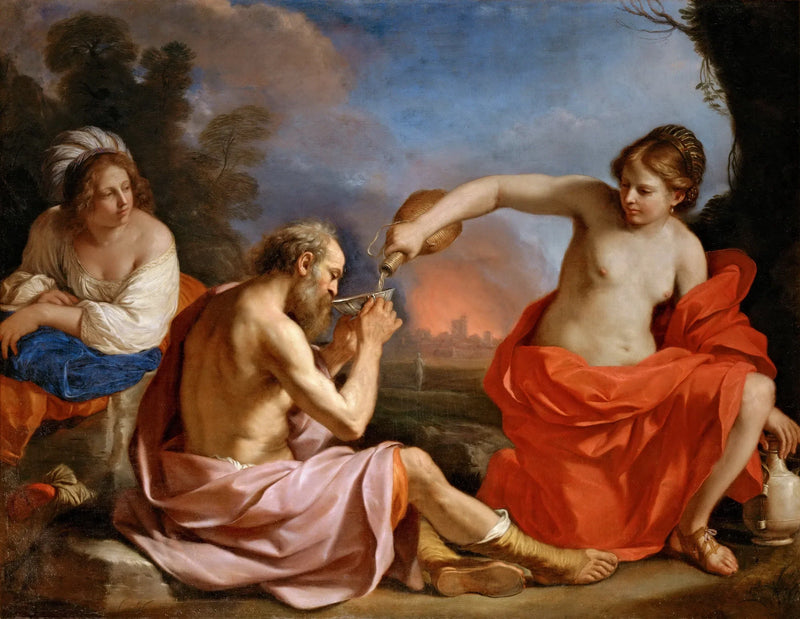 Loth y sus Hijas - Guercino