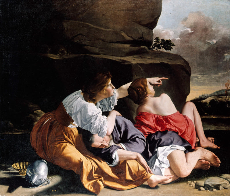 Loth y sus hijas. - Orazio Gentileschi