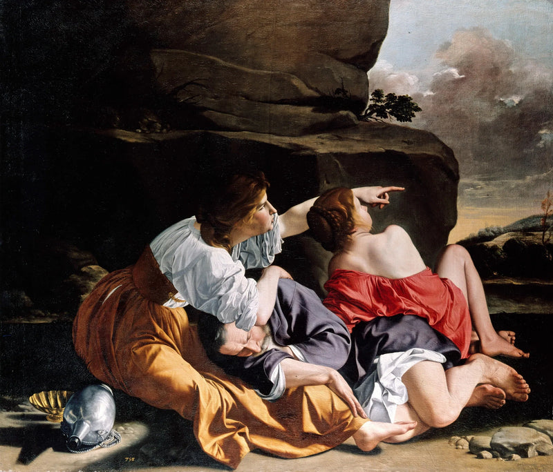 Loth y sus hijas. - Orazio Gentileschi