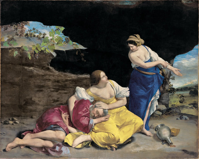 Loth y sus hijas - Orazio Gentileschi