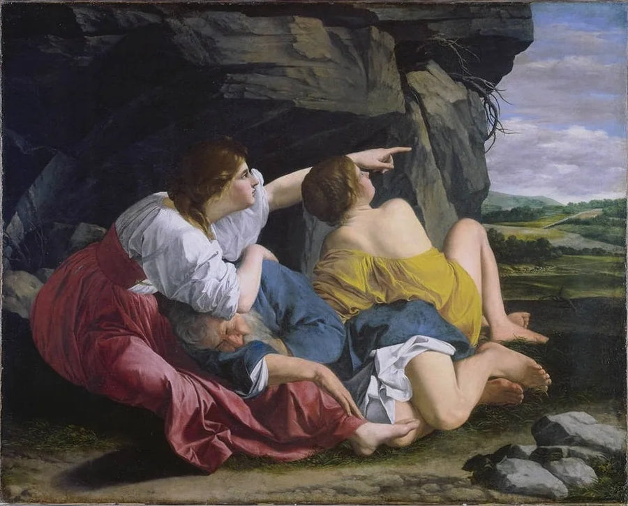 Loth y sus hijas - Orazio Gentileschi