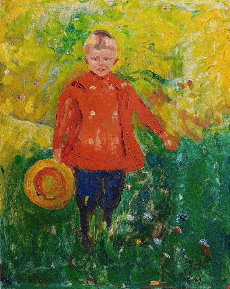 Lothar Linde con la chaqueta roja - Edvard Munch
