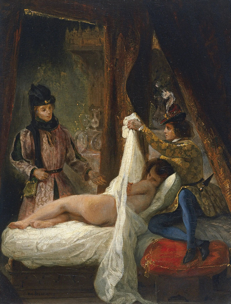 Luis de Orleans mostrando a su amante - Eugène Delacroix