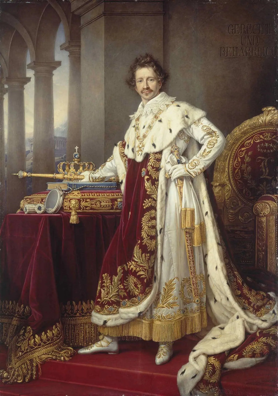 Luis I de Baviera con traje de coronación - Joseph Karl Stieler