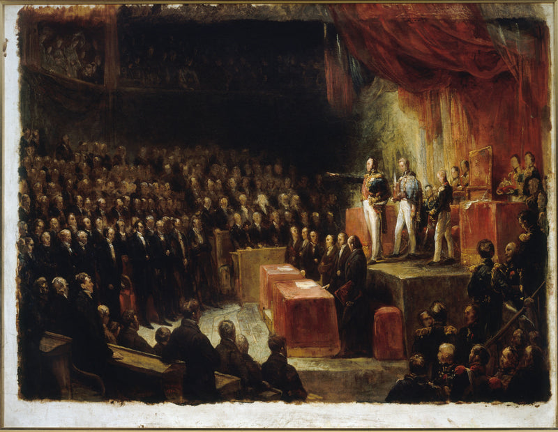 Luis Felipe prestando juramento ante las cámaras, el 9 de agosto de 1830 - Ary Scheffer