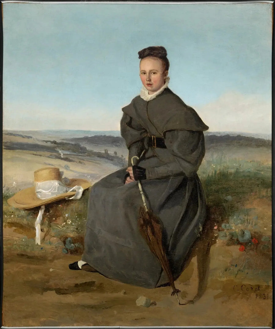 Louise Harduin por la mañana - Jean-Baptiste Camille Corot