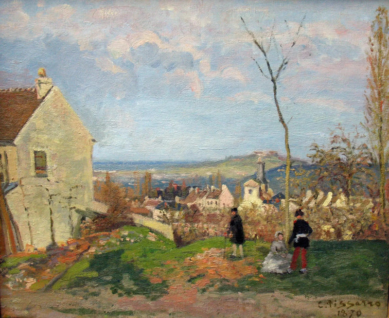 Louveciennes con el Mont Valérien de fondo - Camille Pissarro