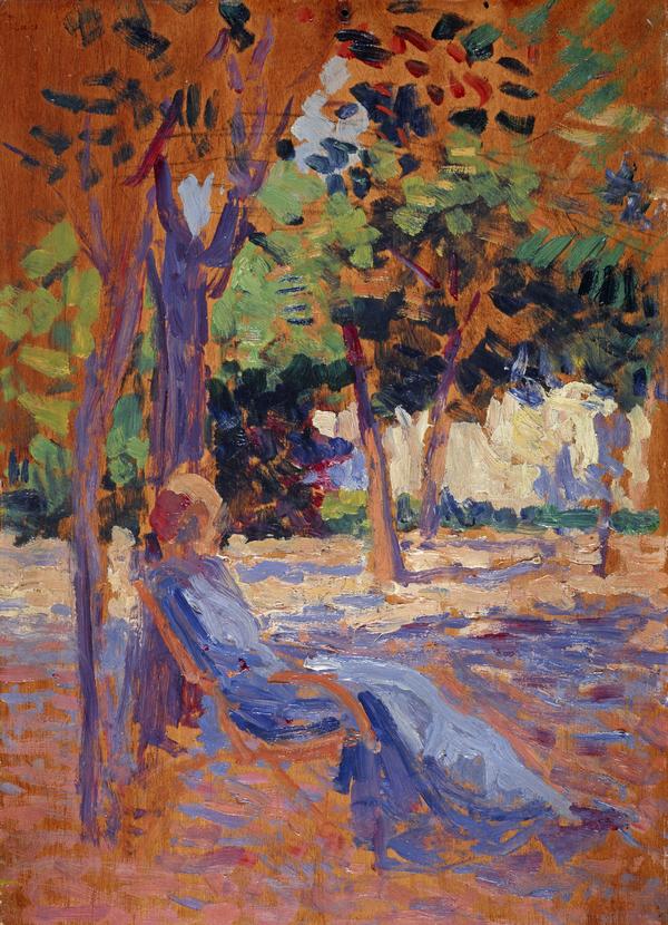 Lucie Cousturier en su jardín - Maximilien Luce