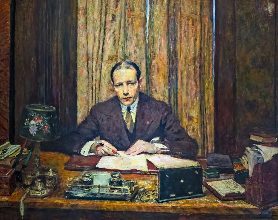 Lucien Rosengart en su mesa de trabajo - Édouard Vuillard