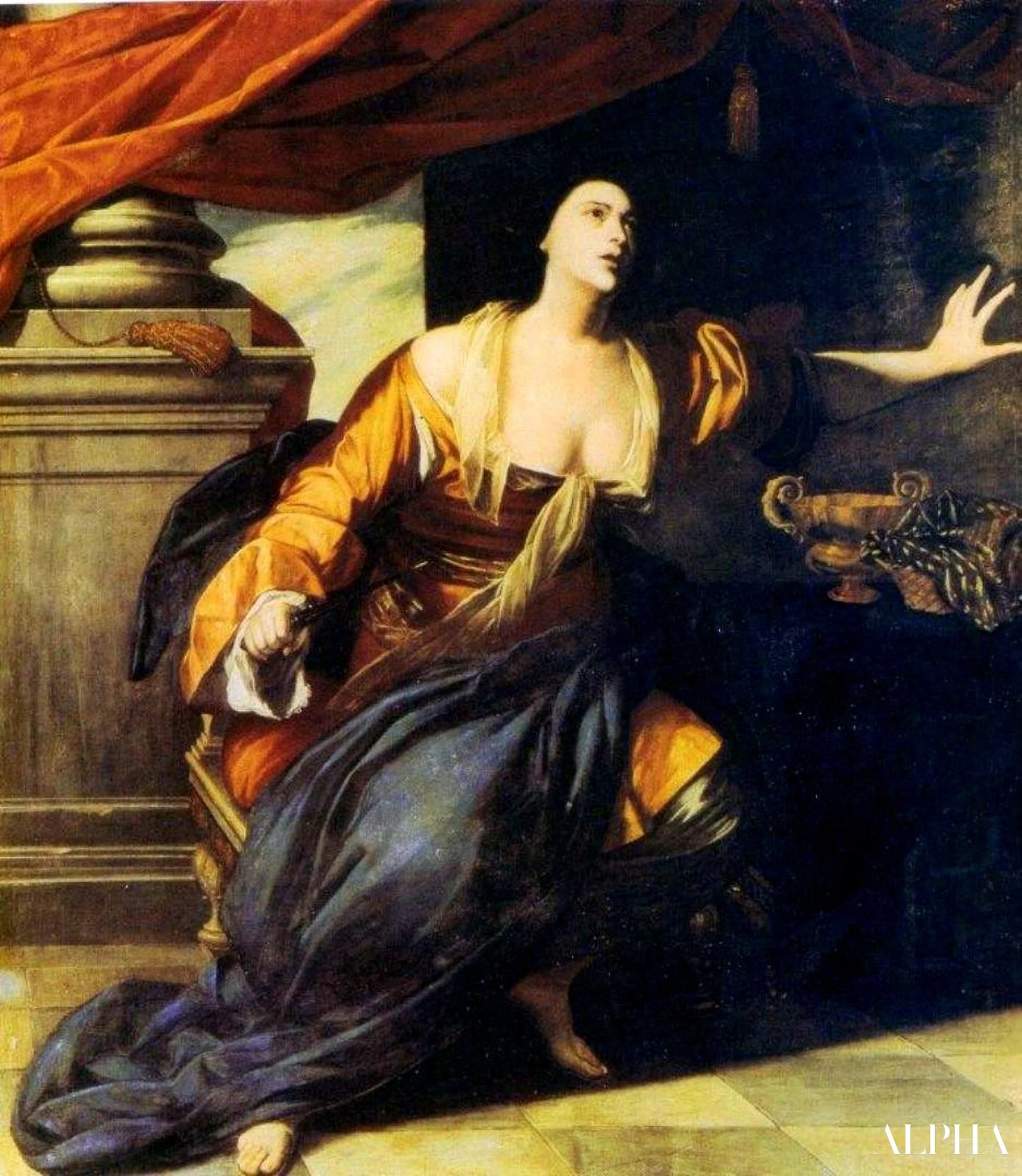 Reproduction du tableau « Lucrèce - Artemisia Gentileschi » par Alpha Reproduction en peinture à l’huile