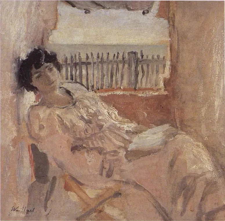 Lucy Hessel soñando, junto al mar - Édouard Vuillard