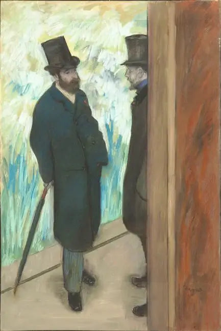 Ludovic Halévy y Albert Boulanger-Cavé en los bastidores de la Ópera - Edgar Degas