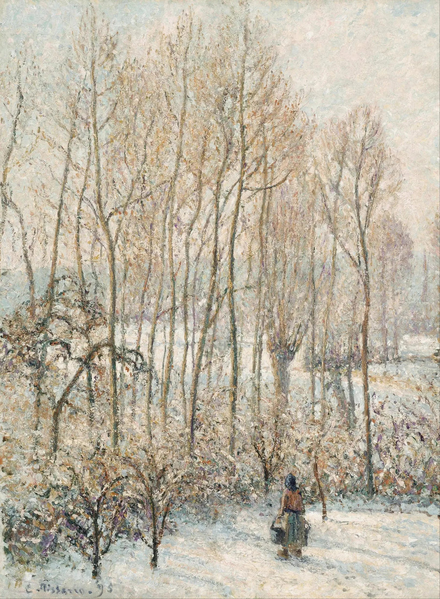 Luz de la mañana sobre la nieve, Éragny-sur-Epte - Camille Pissarro