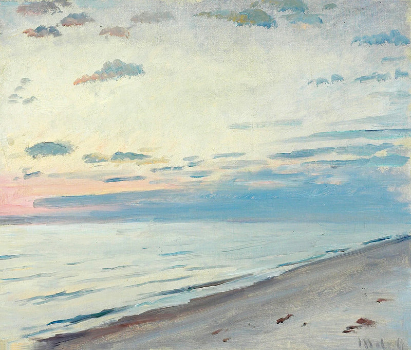 Luz del atardecer en la playa de Skagen. -Michael Peter Ancher