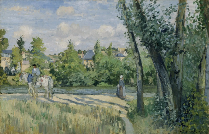 Luz del sol en el camino, Pontoise - Camille Pissarro