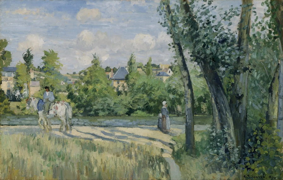 Luz del sol en el camino, Pontoise - Camille Pissarro