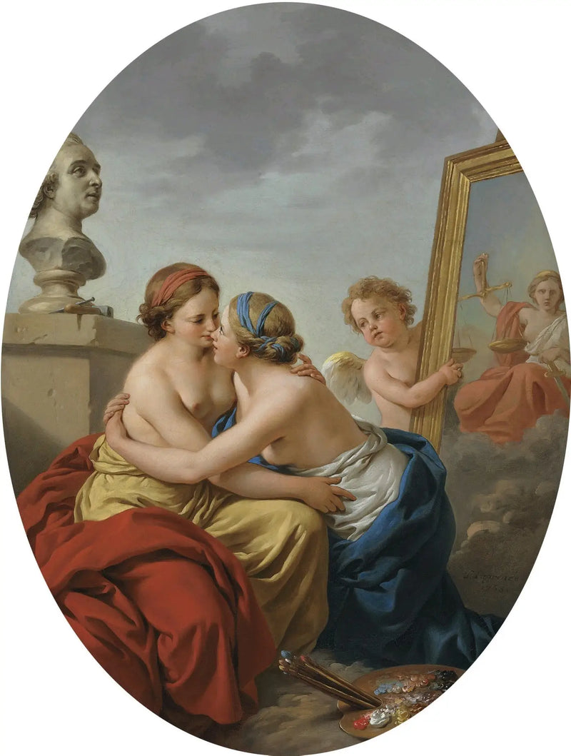 La Unión de la Escultura y la Pintura - Louis Jean François Lagrenée
