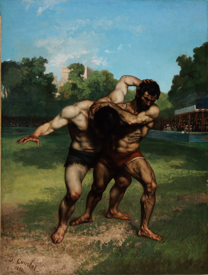 Luchadores - Gustave Courbet
