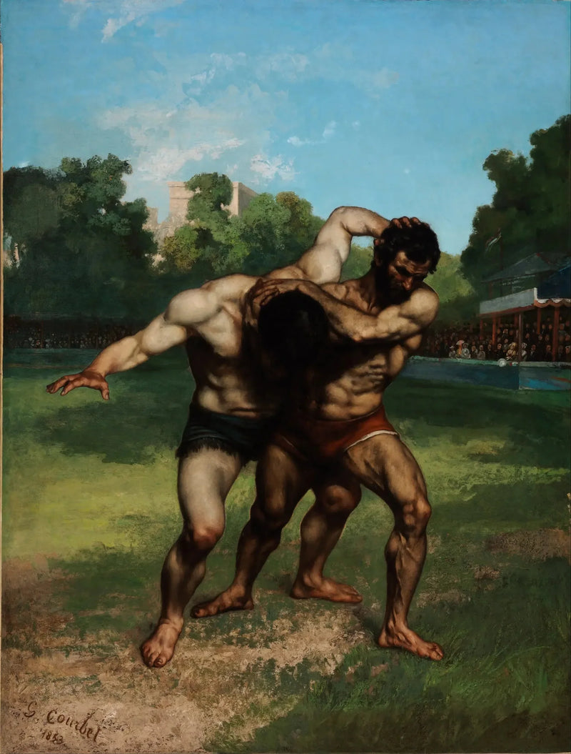Luchadores - Gustave Courbet