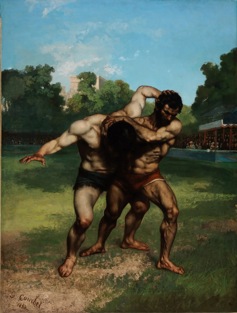 Luchadores - Gustave Courbet