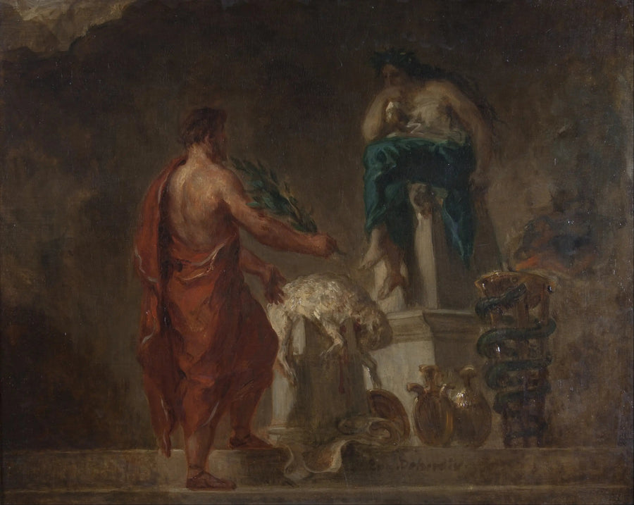 Licurgo consulta a la Pitia - Eugène Delacroix