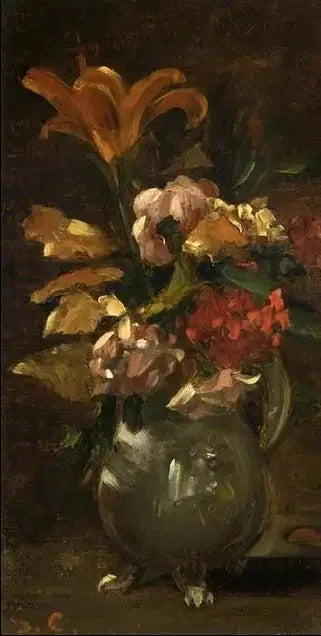Lirios y Gillyflower - Gustave Courbet