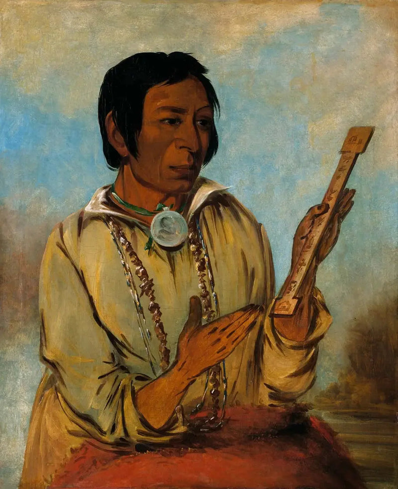 Ma-shée-na, cuernos de alce, un sous-chef - George Catlin