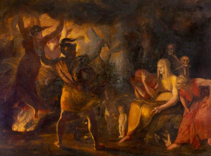 Macbeth y las brujas (extracto de « Macbeth » de William Shakespeare) (inconcluso) - Joshua Reynolds