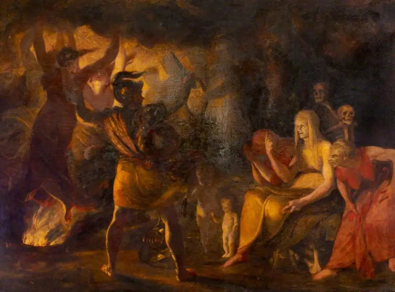 Macbeth y las brujas (extracto de « Macbeth » de William Shakespeare) (inconcluso) - Joshua Reynolds