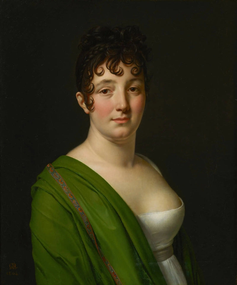 Madame Bocquet con mantón verde - Anne-Louis Girodet
