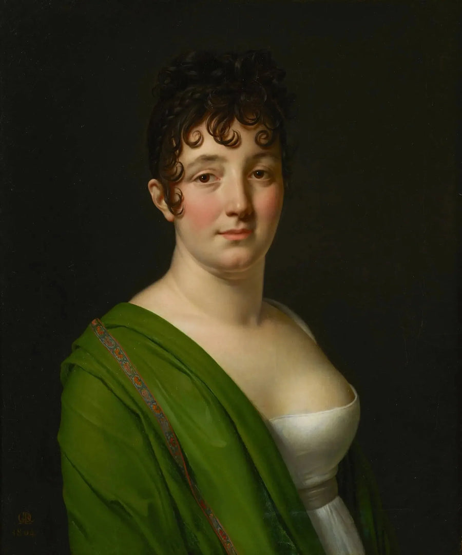 Madame Bocquet con mantón verde - Anne-Louis Girodet
