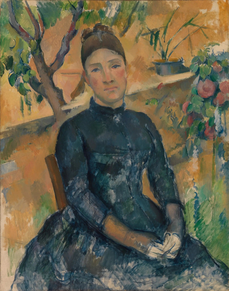 Madame Cézanne en el invernadero - Paul Cézanne