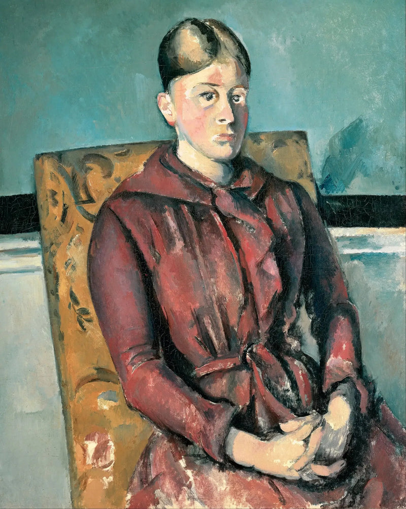 Madame Cézanne en un sillón amarillo - Paul Cézanne