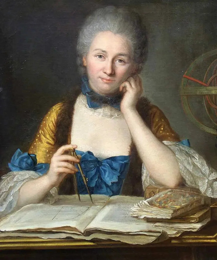 Madame Du Châtelet en su oficina - Maurice-Quentin de La Tour