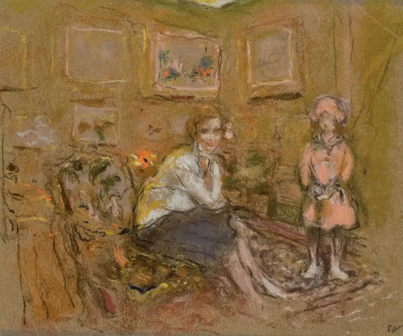 Madame Gaston Lévy y su hija - Édouard Vuillard