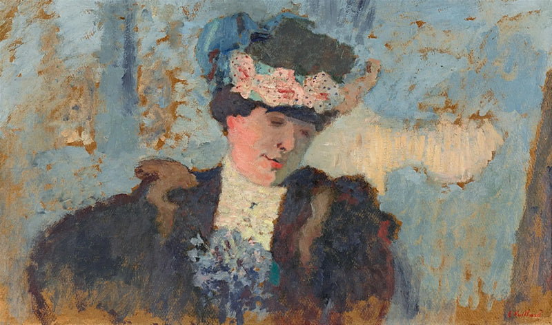Madame Hessel con sombrero adornado con rosas - Édouard Vuillard