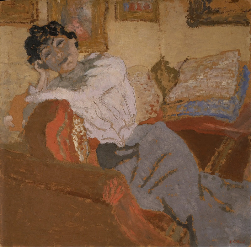 Madame Hessel en el Sofá - Édouard Vuillard