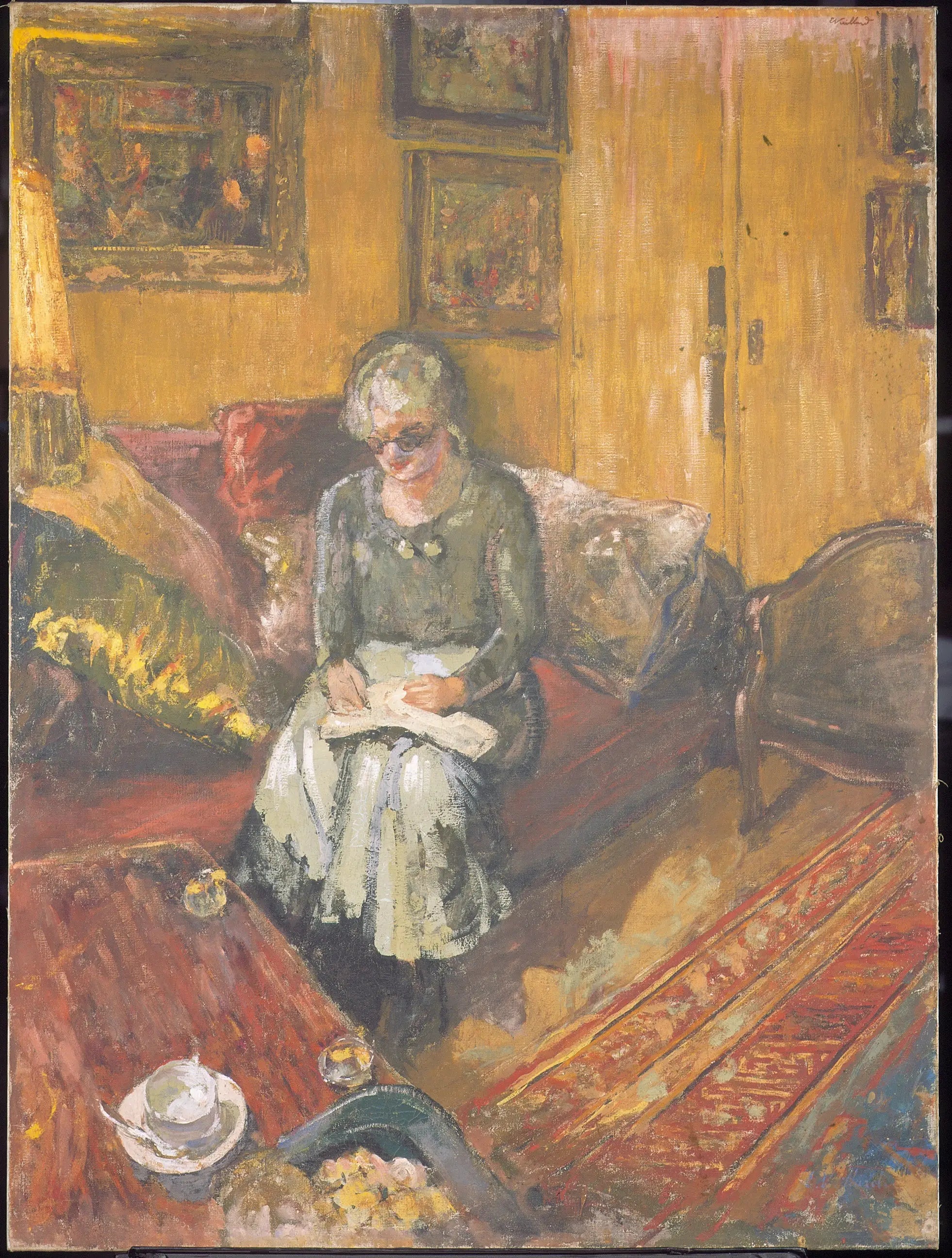 Madame Hessel dans le boudoir rue de Naples - Édouard Vuillard - Alpha Reproduction