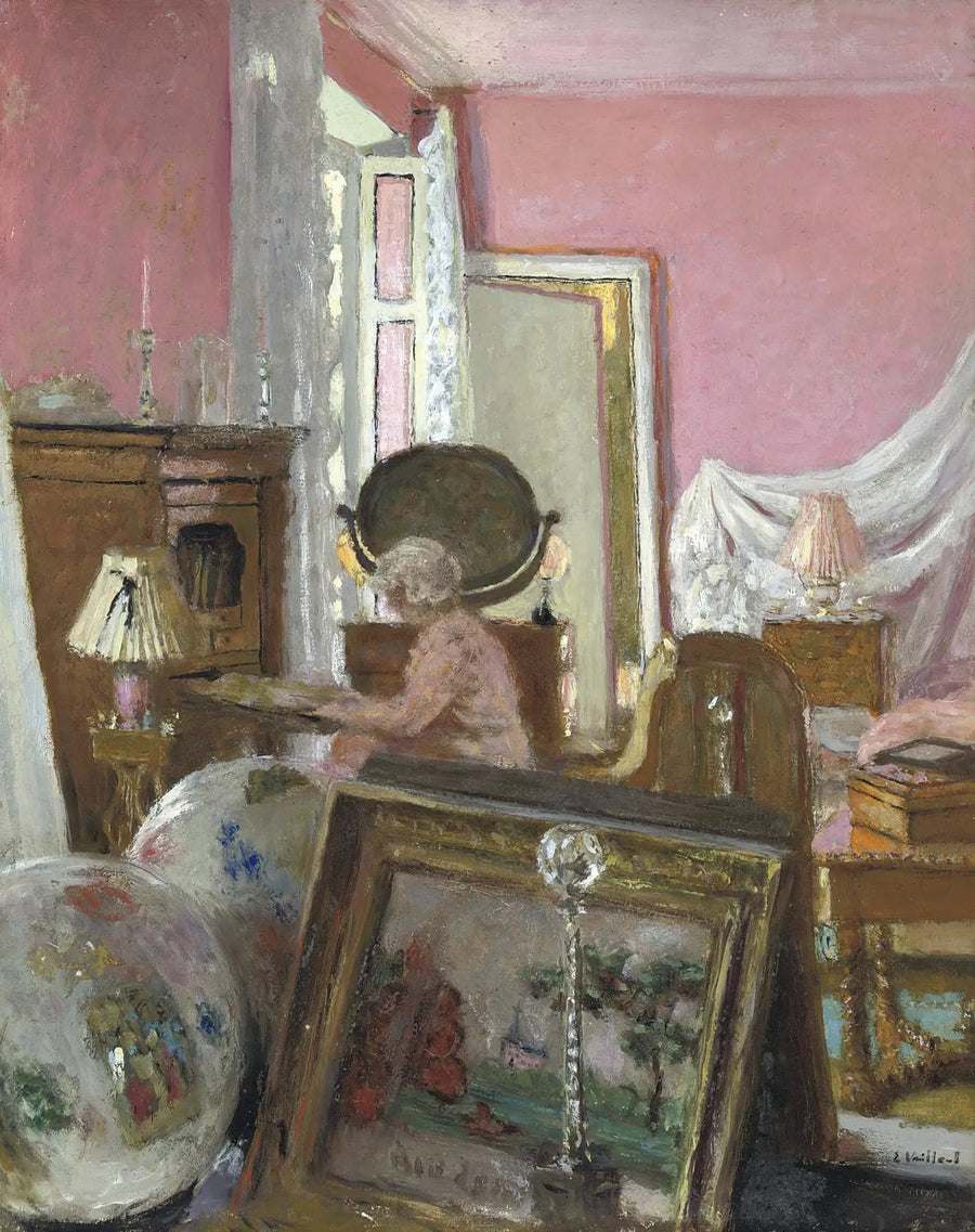 Madame Hessel en su habitación en el Castillo de Les Clayes - Édouard Vuillard