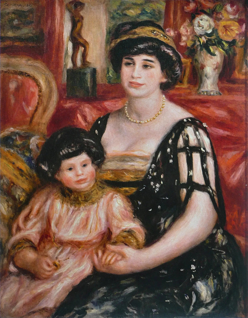 Madame Josse Bernheim-Jeune y hijo Henry - Pierre-Auguste Renoir