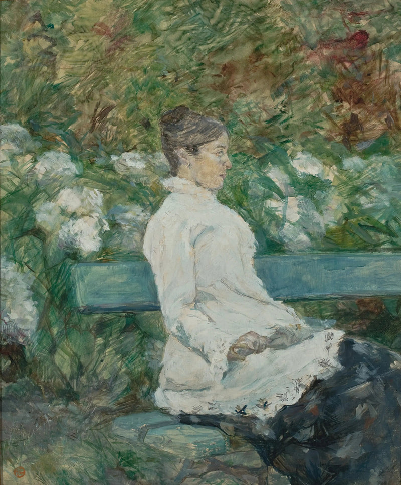 La condesa Adèle de Toulouse-Lautrec en el jardín de Malromé - Henri de Toulouse-Lautrec