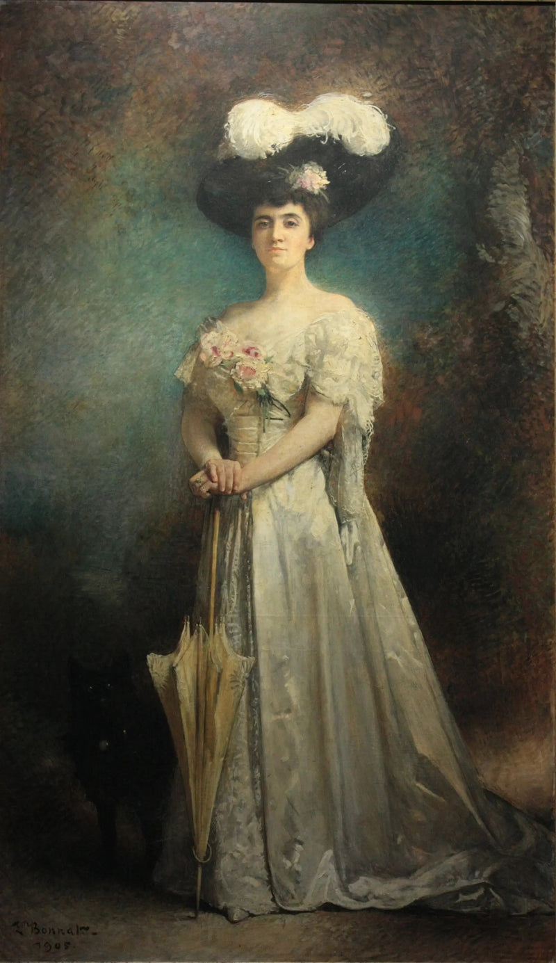 Madame Maurice Pascal y su perro Tiny - Léon Bonnat