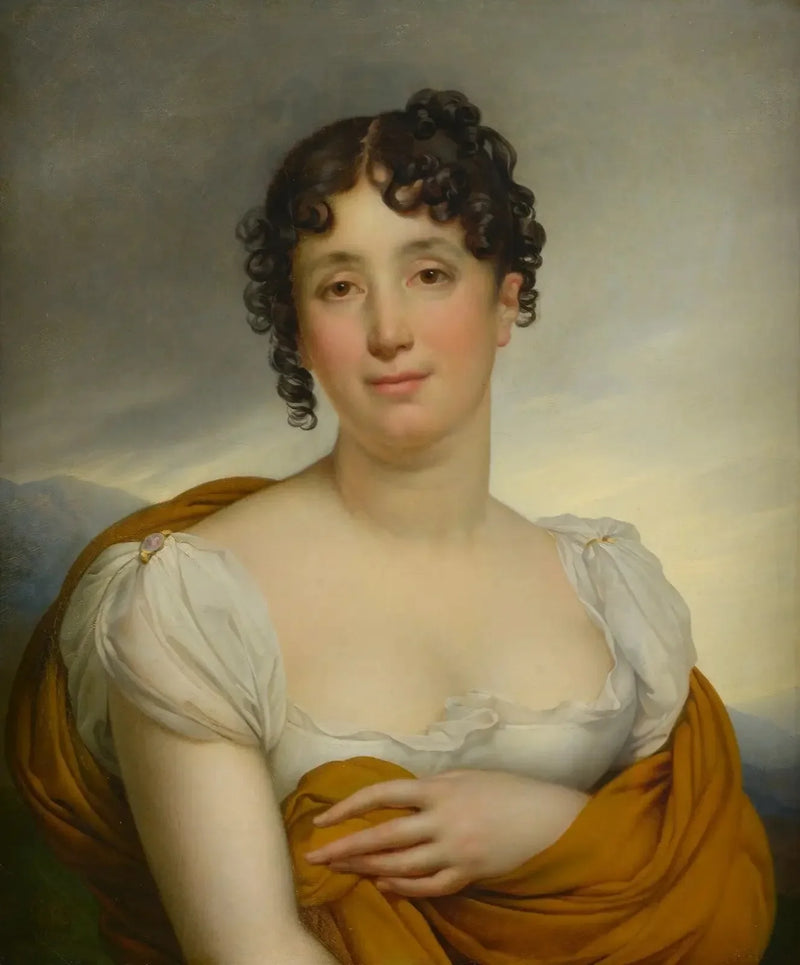 Madame Merlin con mantón amarillo - Anne-Louis Girodet