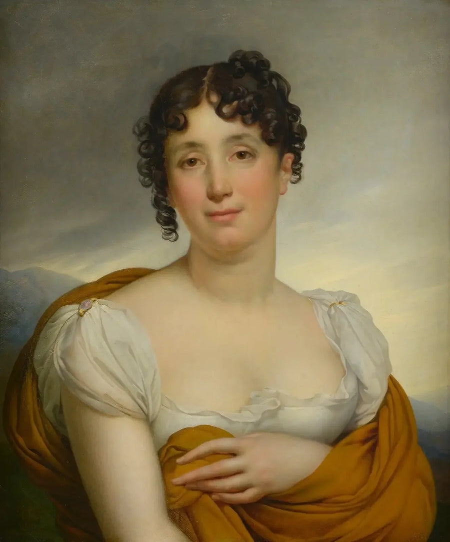 Madame Merlin con mantón amarillo - Anne-Louis Girodet