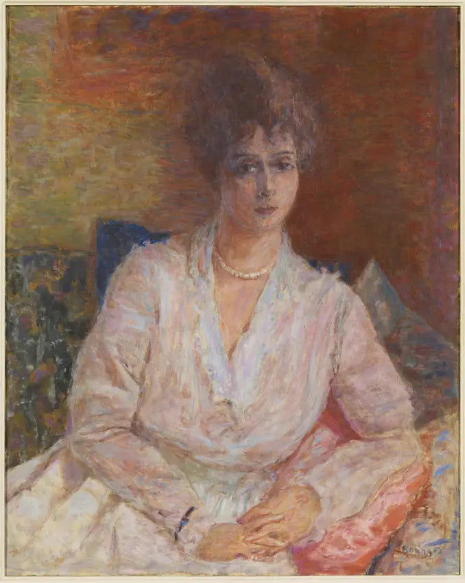 Madame Reina Thadée Natanson con collar de perlas - Pierre Bonnard