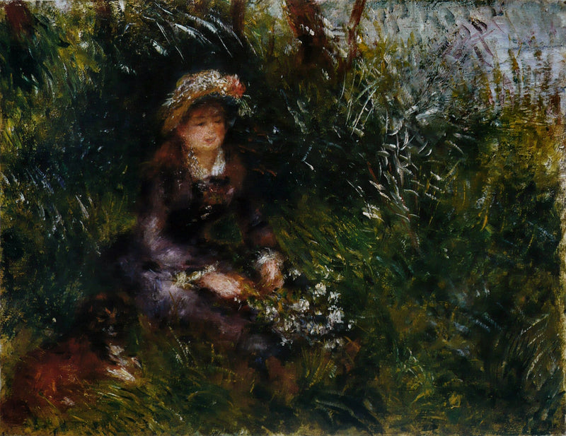 Madame Renoir con perro - Pierre-Auguste Renoir
