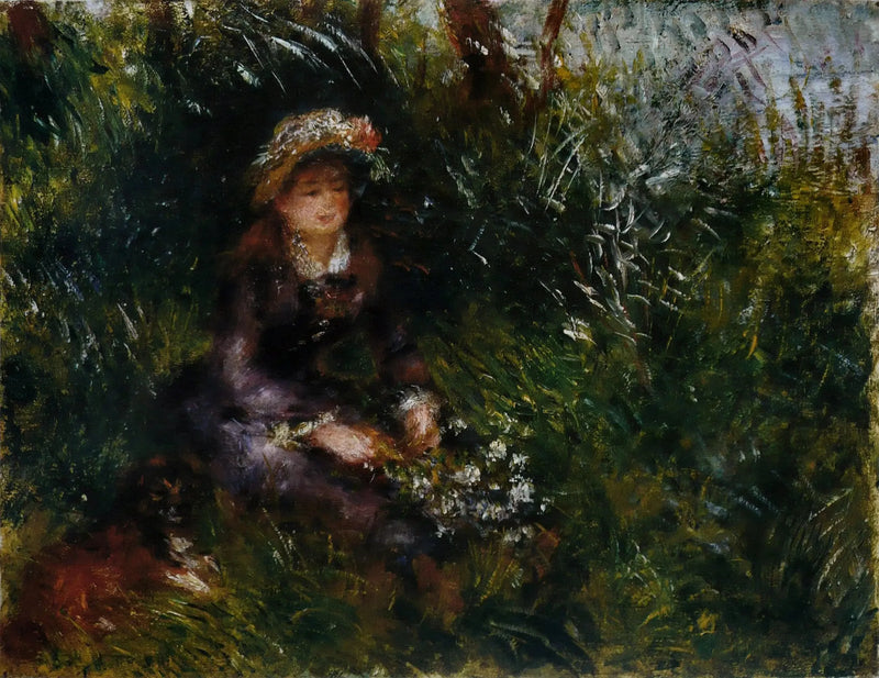 Madame Renoir con perro - Pierre-Auguste Renoir